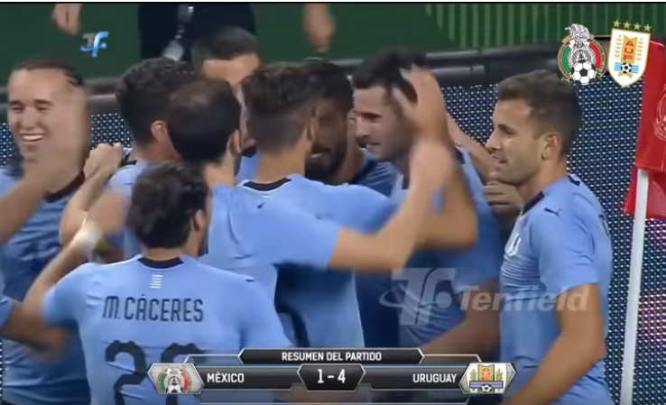Primer gol en la selecci�n (Uruguay 4 - 1 M�xico)